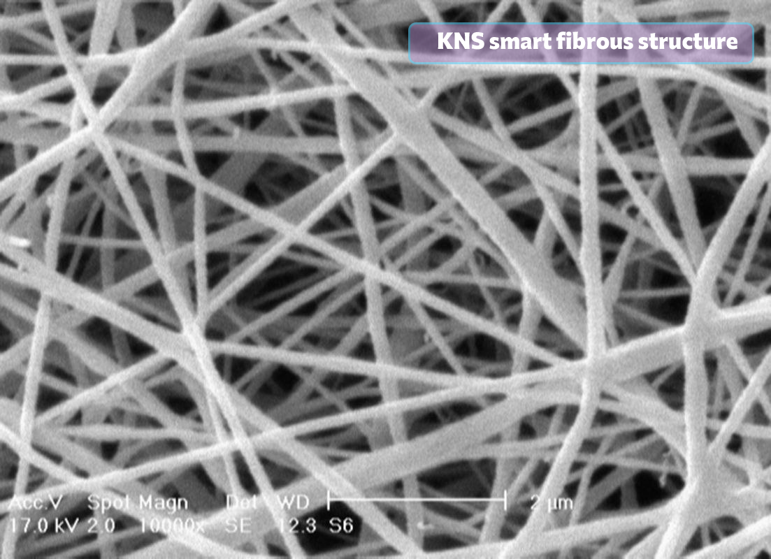 KNS smart fibrous structure